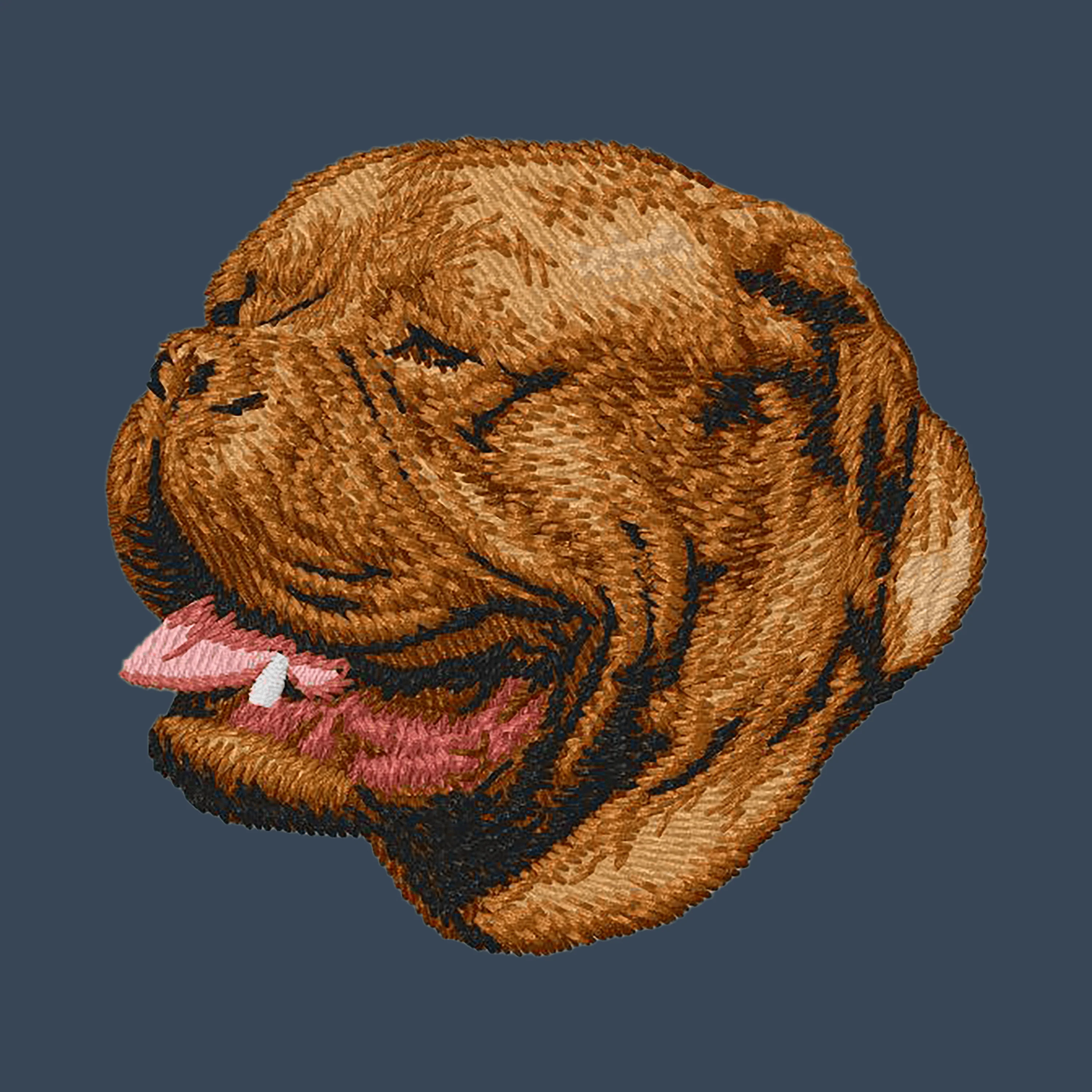 Dogue de Bordeaux Embroidered Women's Denim Shirt - Image 3