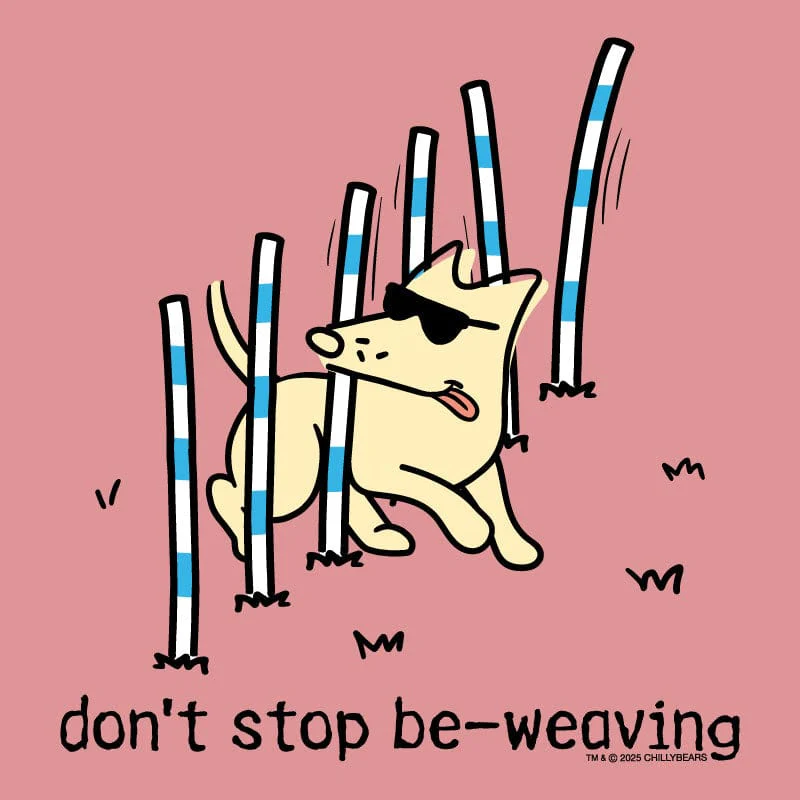 Don't Stop Be Weaving - Ladies T-Shirt V-Neck - Image 2