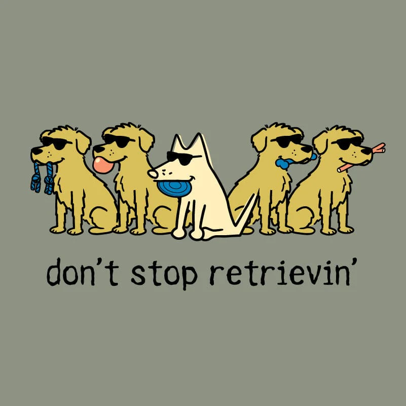 Don't Stop Retrievin - Ladies Curvy V-Neck Tee - Image 2