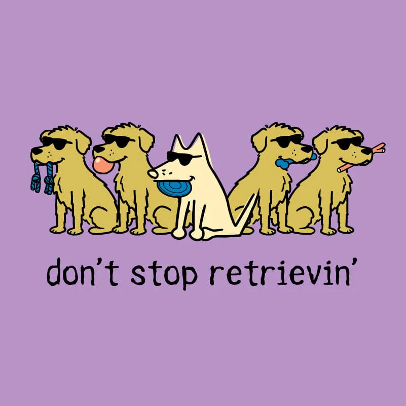 Don't Stop Retrievin -T-Shirt Ladies V-Neck - Image 2