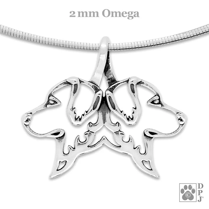 Double Golden Retriever Pendant Necklace - Image 3