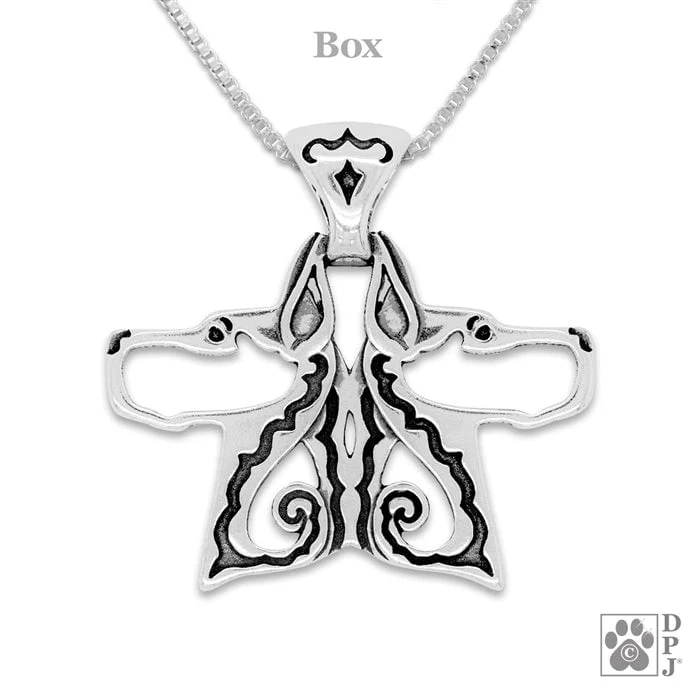 Double Great Dane Pendant Necklace - Image 2