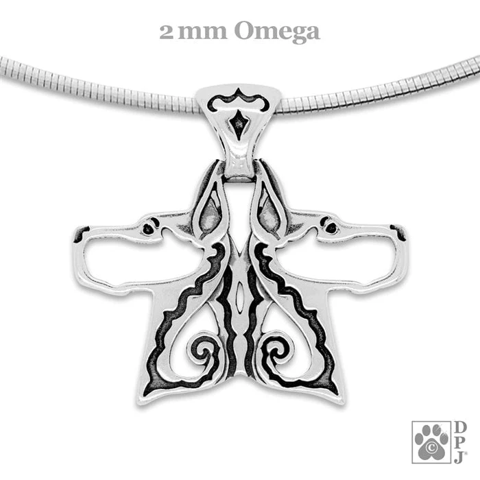 Double Great Dane Pendant Necklace - Image 3