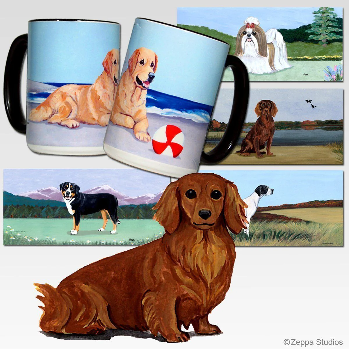 Dachshund  Scenic Square Coaster - Image 10