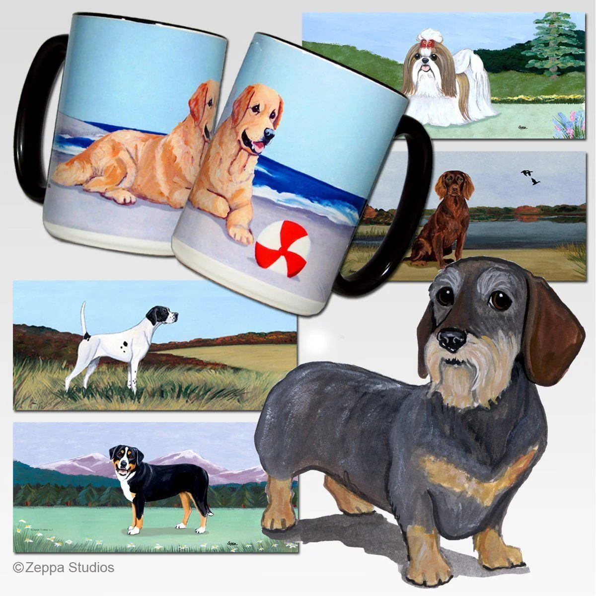 Dachshund  Scenic Square Coaster - Image 11