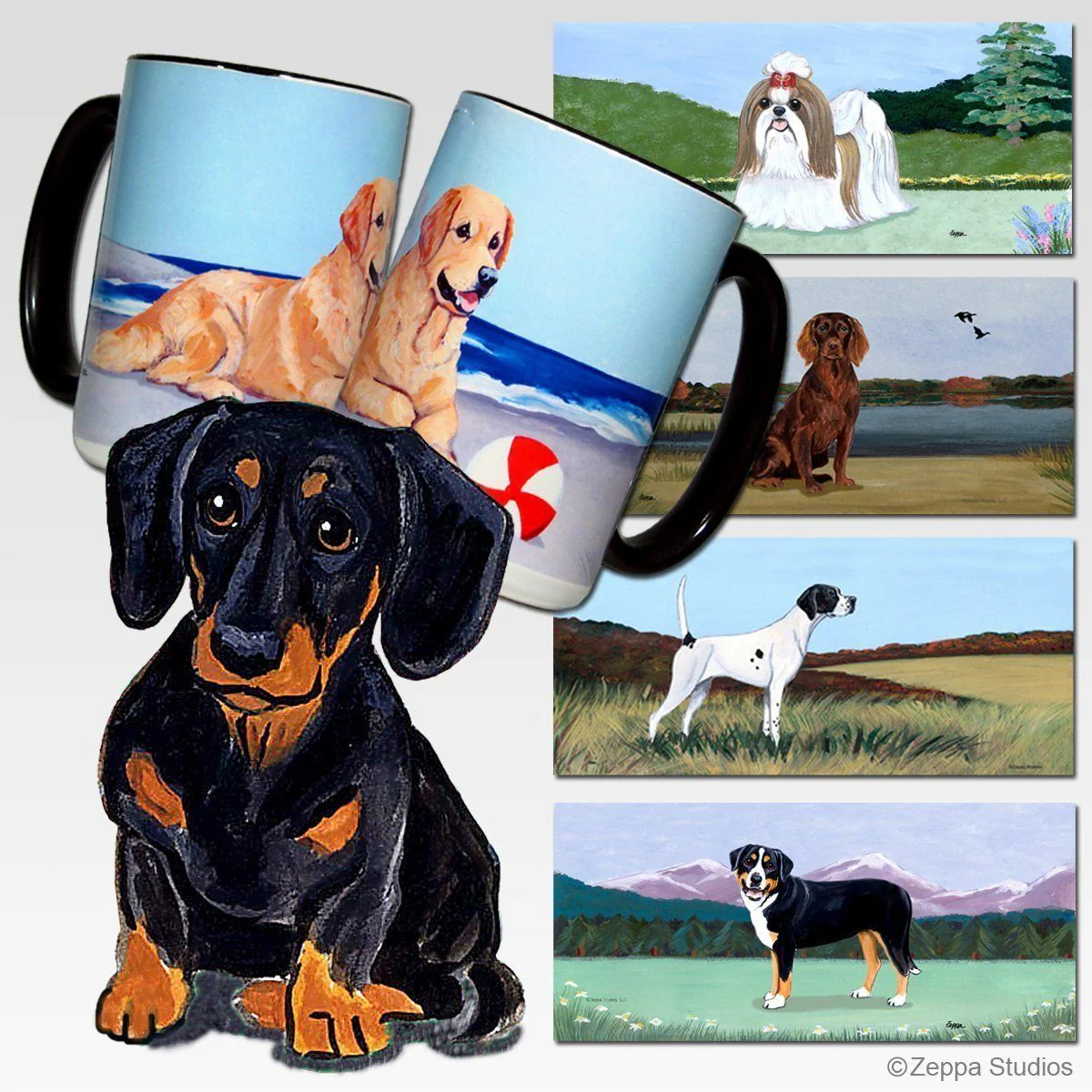 Dachshund  Scenic Square Coaster - Image 7
