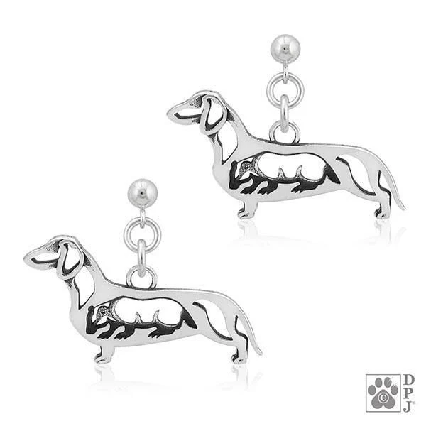 Dachshund Smooth Coat w/Badger, Body, Earring - Image 2