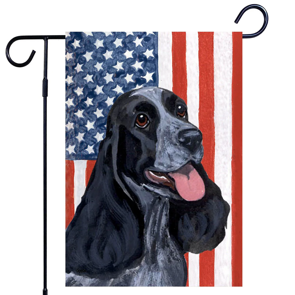 English Cocker Spaniel Americana Garden Flag