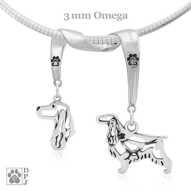 English Cocker Spaniel, Charm Holder, Necklace