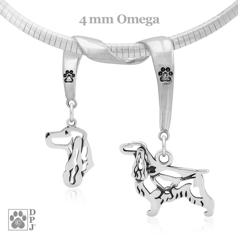 English Cocker Spaniel, Charm Holder, Necklace - Image 2