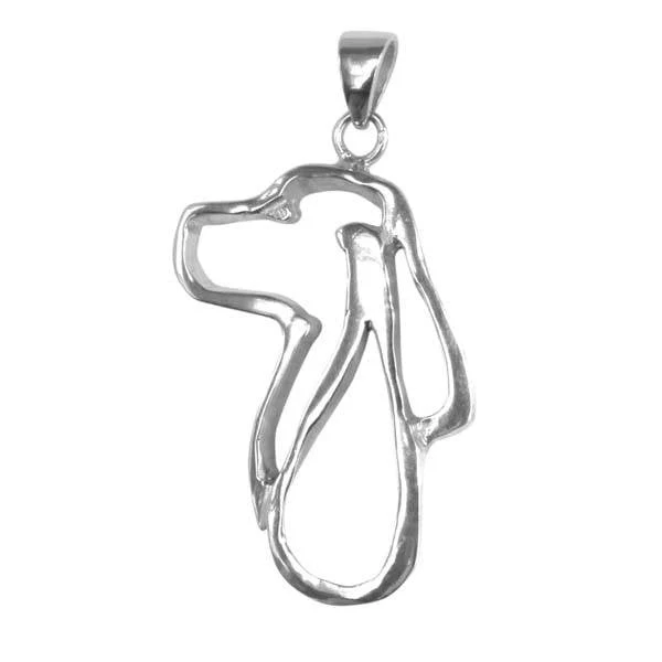 English Cocker Spaniel Sterling Silver Cut Out Pendants