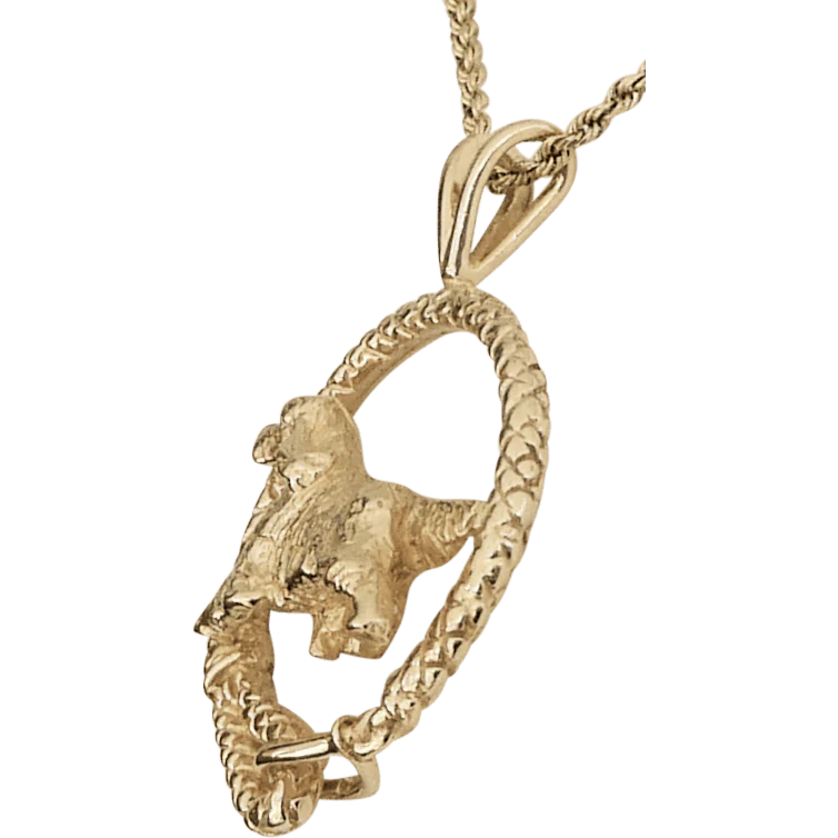 English Setter Solid 14K Gold  Leash Pendant - Image 3
