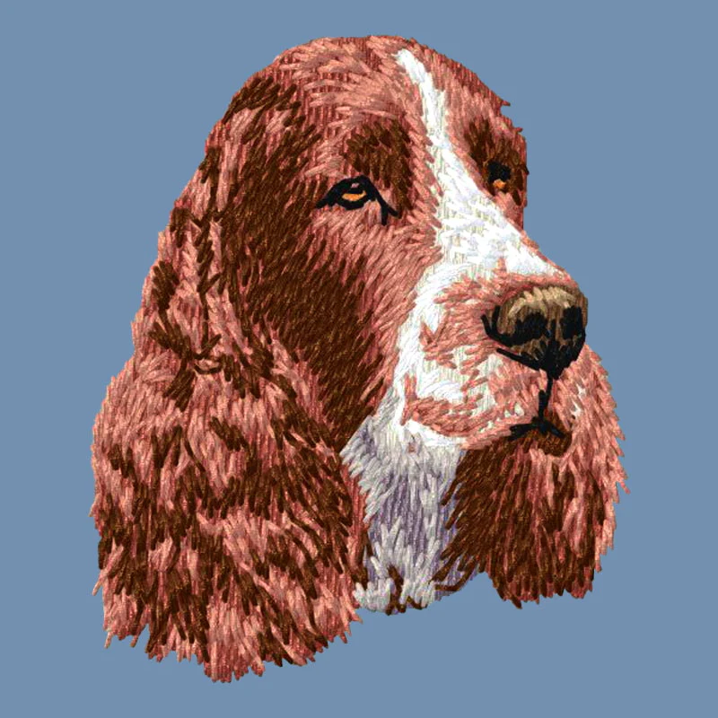 English Springer Spaniel Embroidered Men's Denim Shirt - Image 2