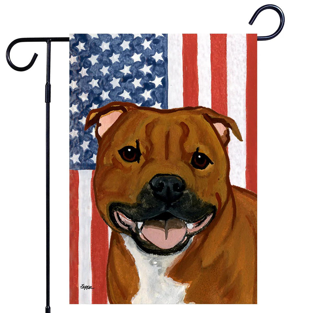 Staffordshire Bull Terrier Americana Garden Flag - Image 2