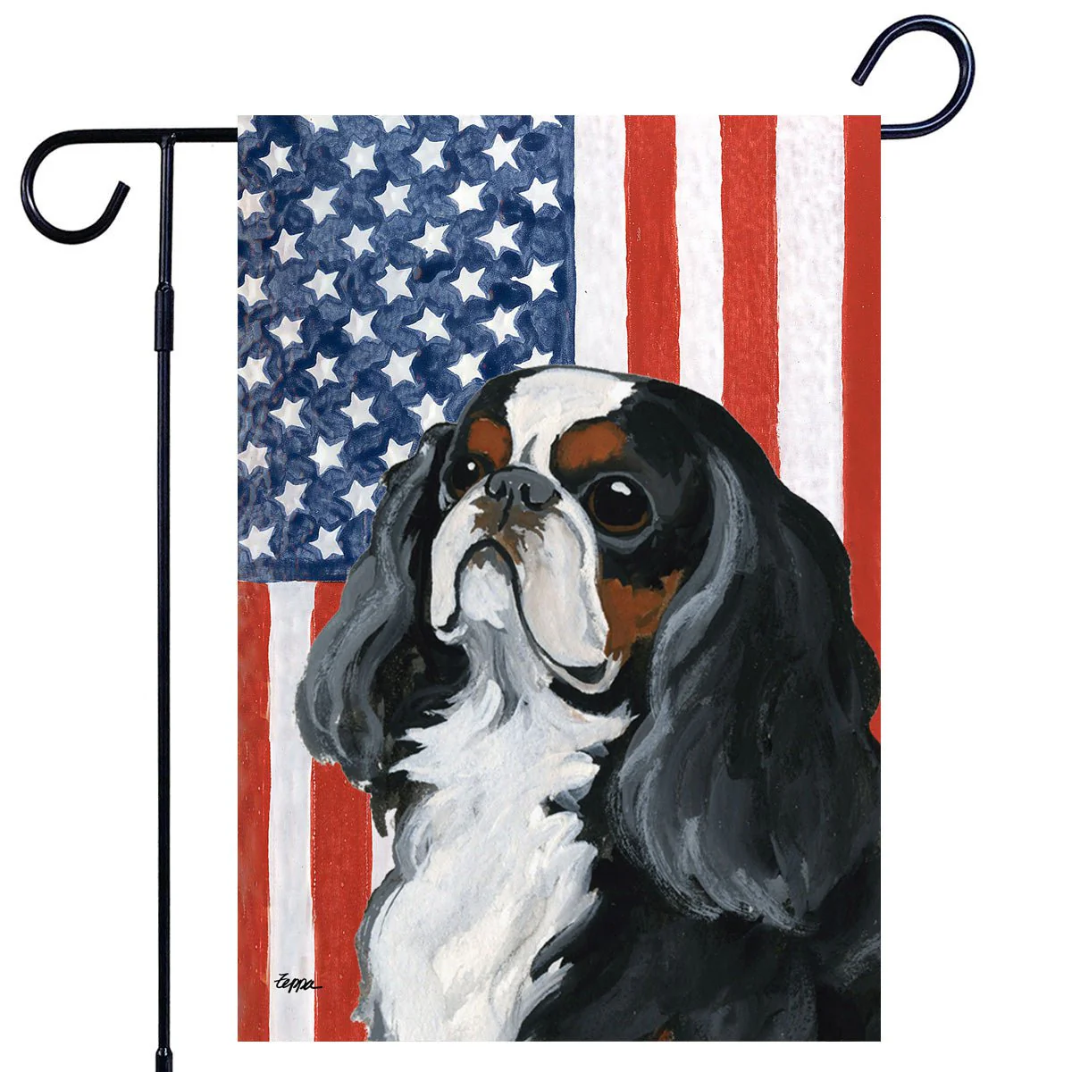 English Toy Spaniel Americana Garden Flag - Image 2