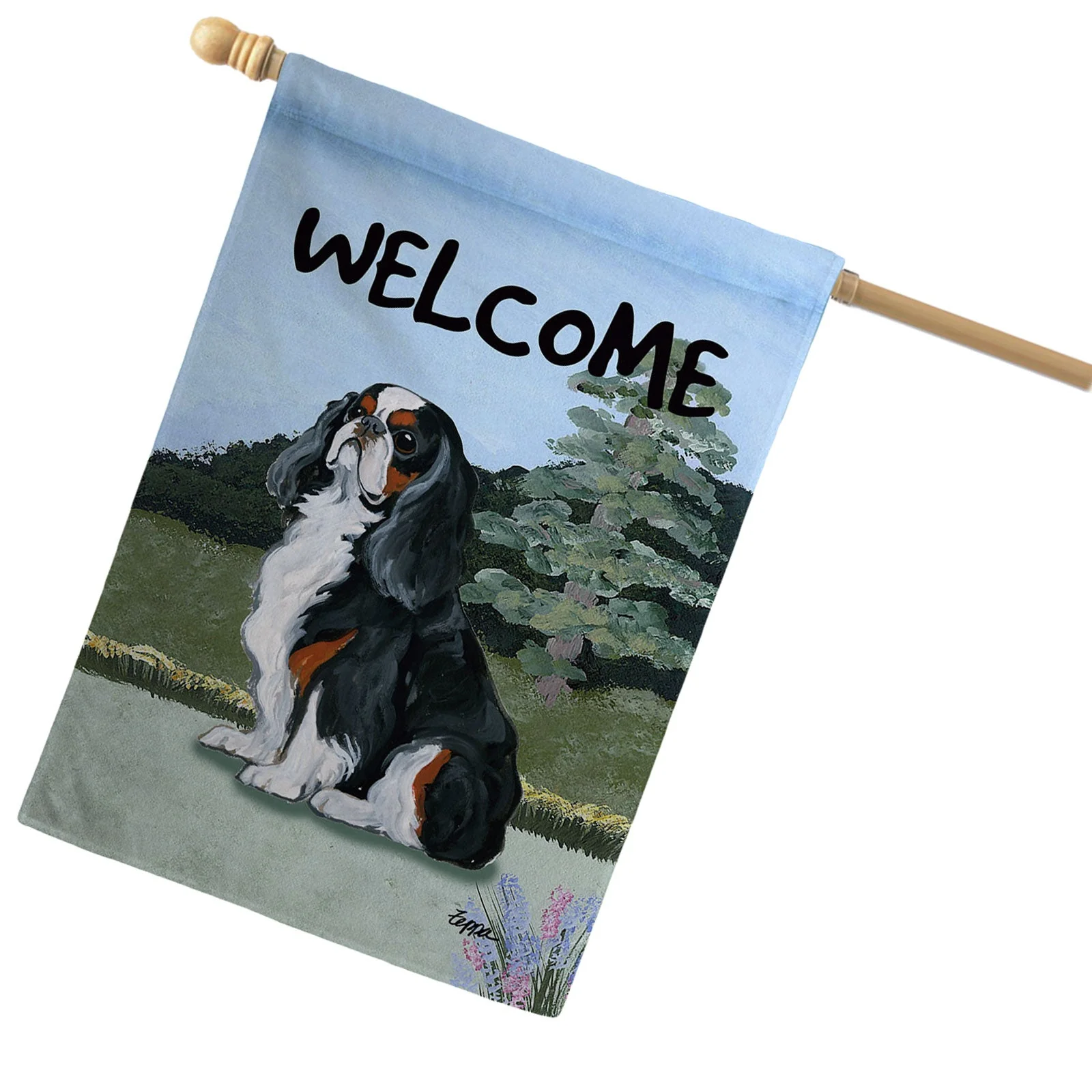 English Toy Spaniel House Flag - Image 2