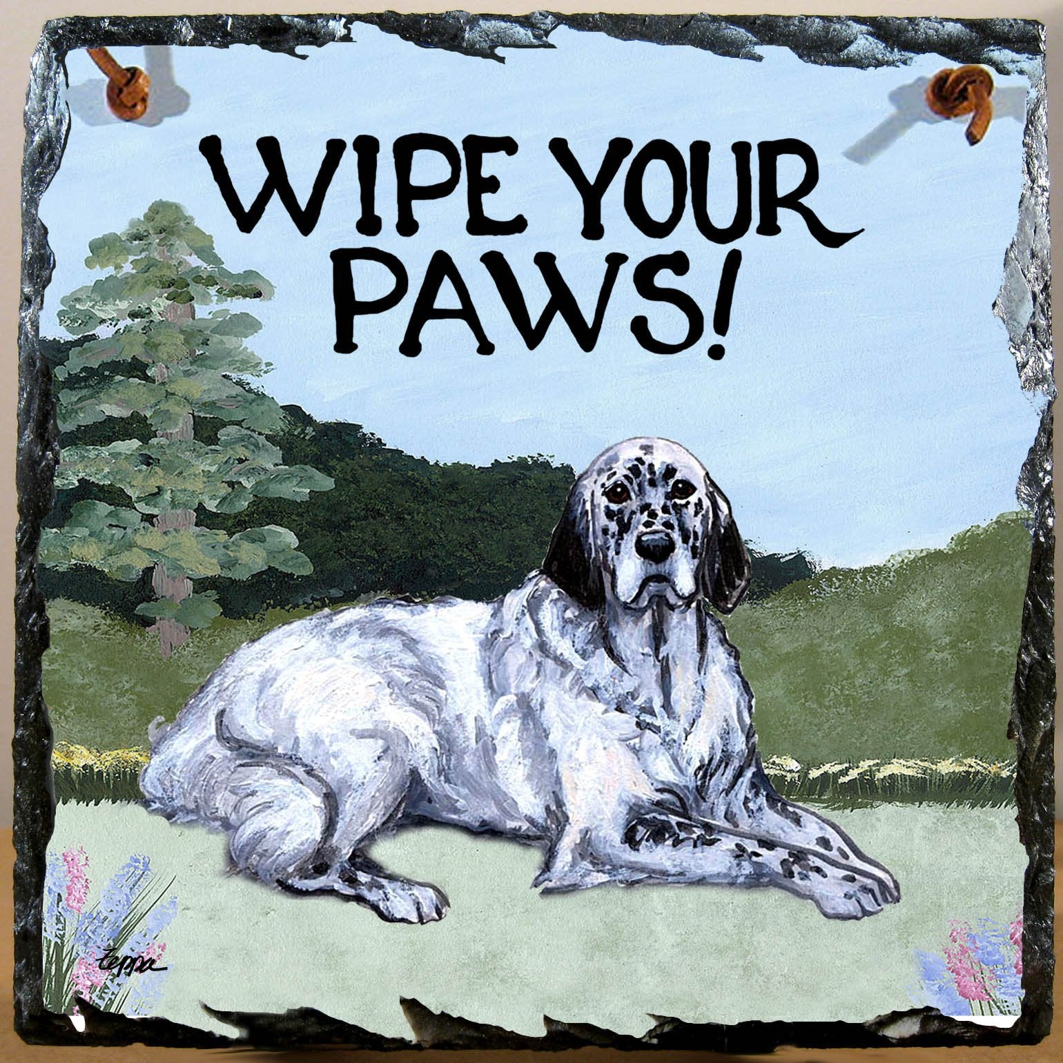 English Setter Slate Sign - Image 2