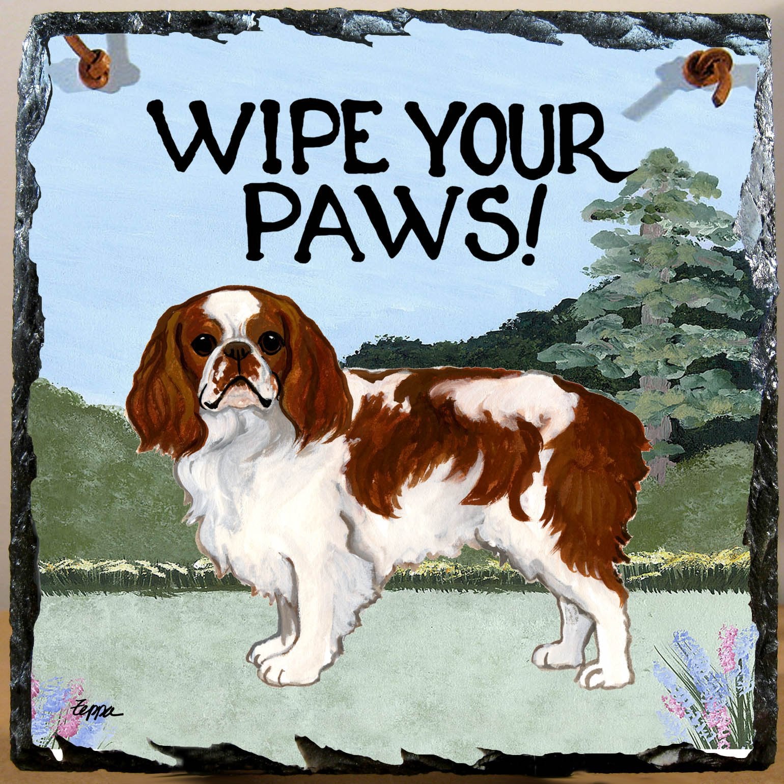 English Toy Spaniel Slate Sign