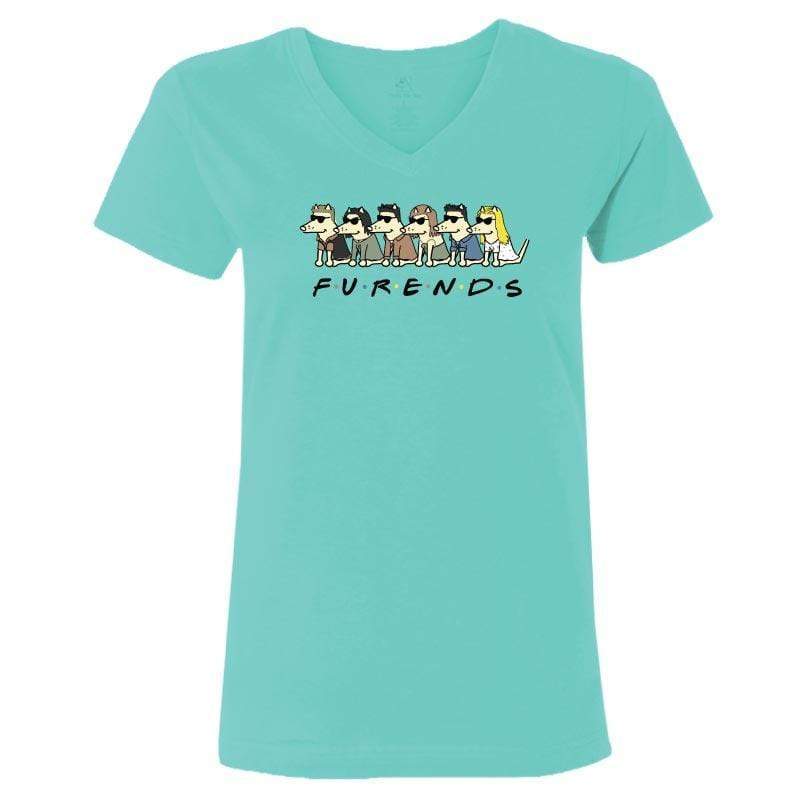 F-U-R-E-N-D-S - Ladies T-Shirt V-Neck