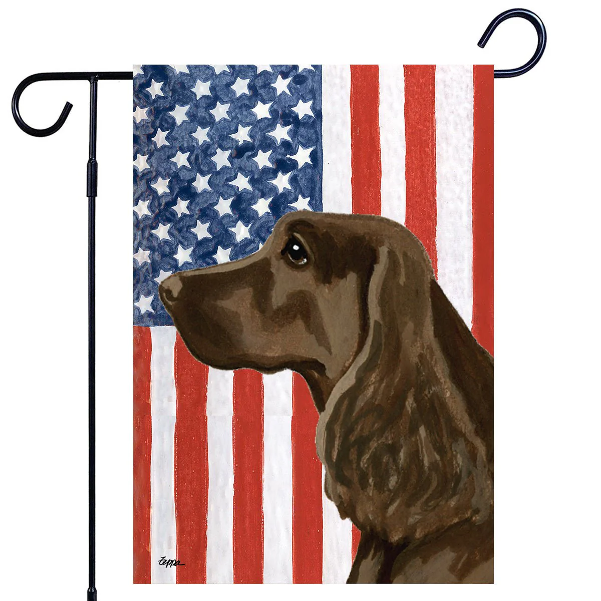 Field Spaniel Americana Garden Flag