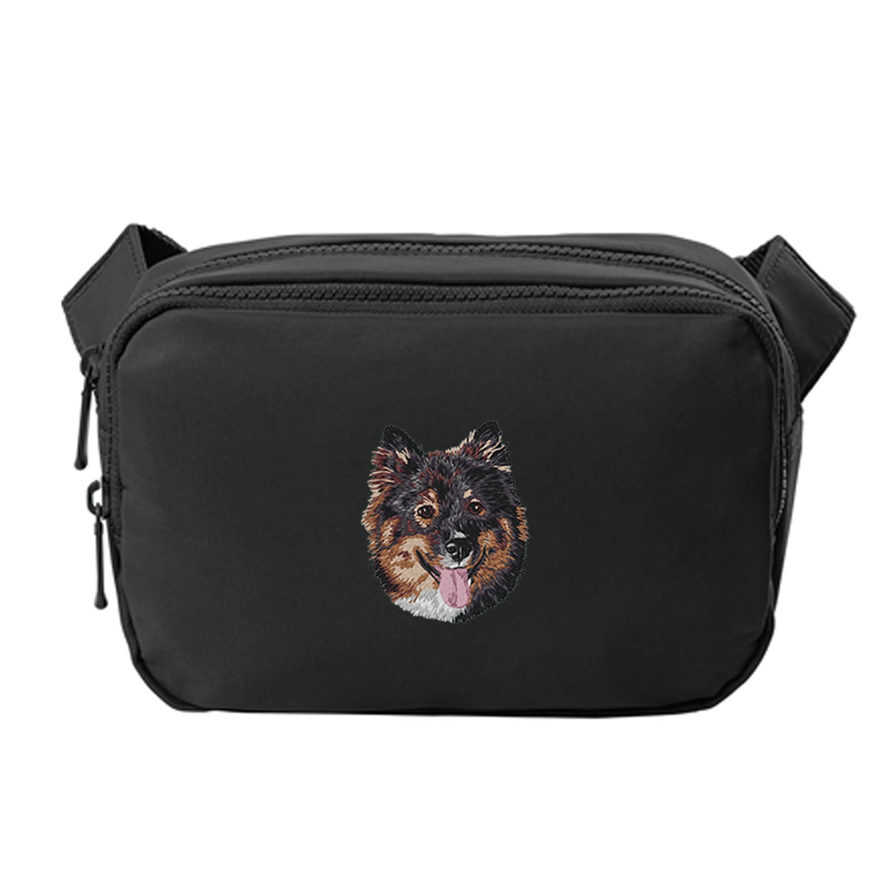 Finnish Lapphund Embroidered Crossbody Bag