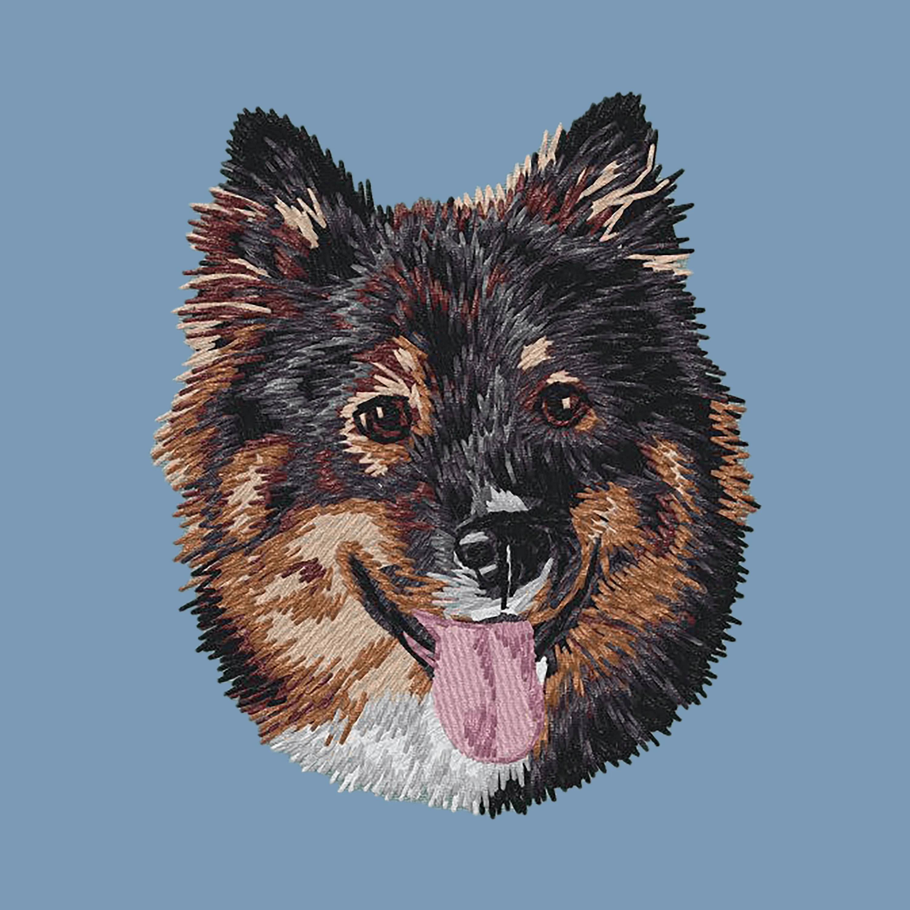 Finnish Lapphund Embroidered Men's Denim Shirt - Image 2