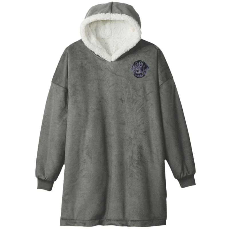 Flat-Coated Retriever Embroidered Wearable Blanket - Image 3