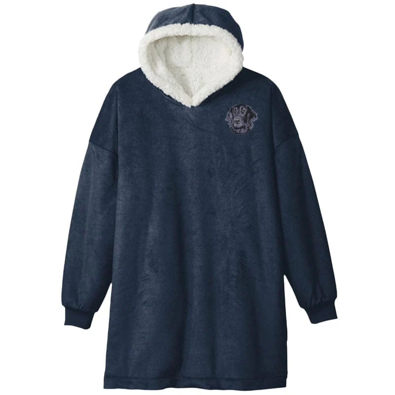 Flat-Coated Retriever Embroidered Wearable Blanket - Image 5