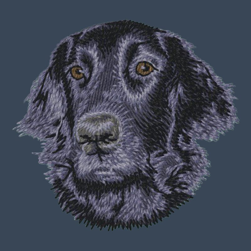 Flat-Coated Retriever Embroidered Women's Denim Shirt - Image 4