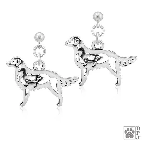Flat-Coated Retriever, Body, Earring - Image 2