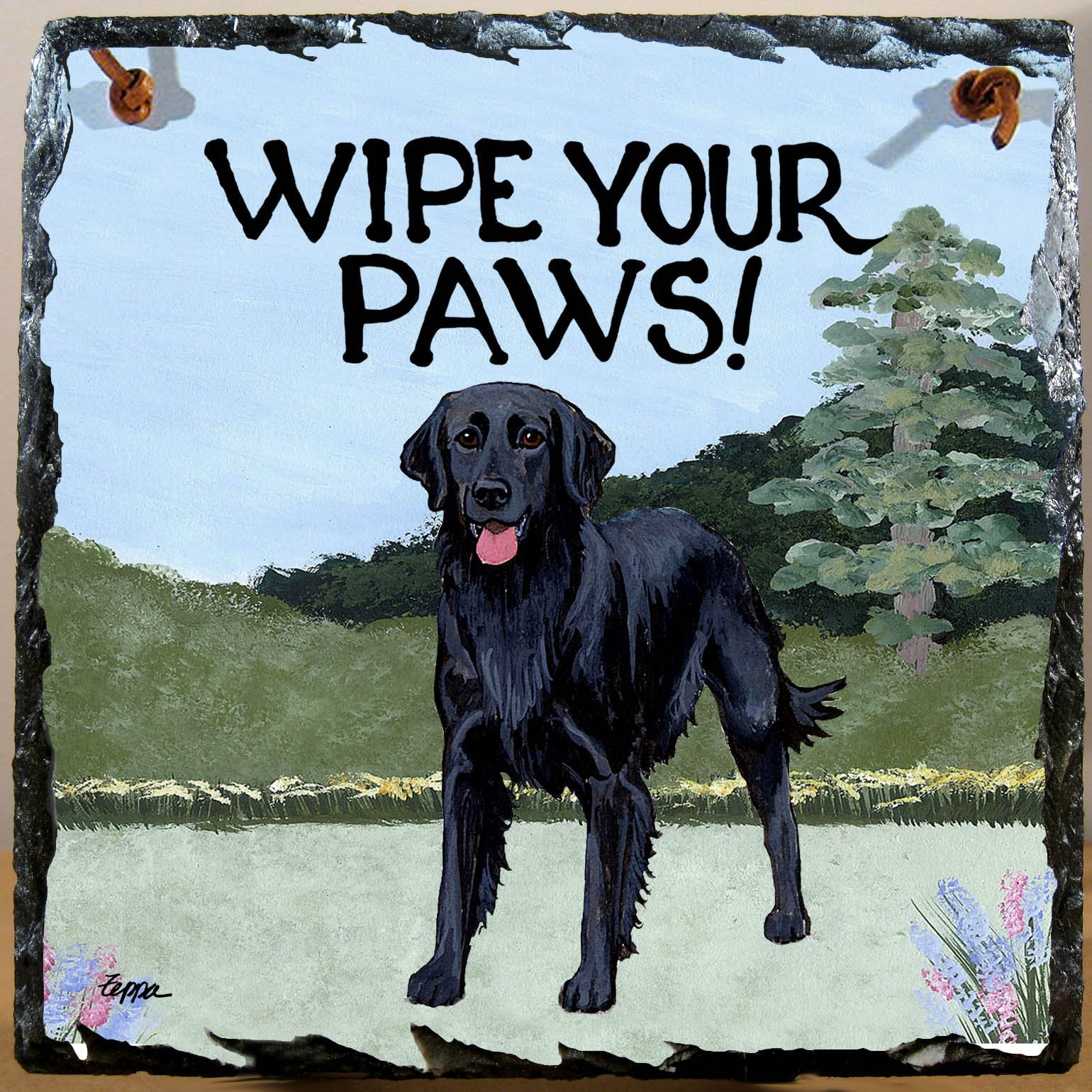Flat-Coated Retriever Slate Sign