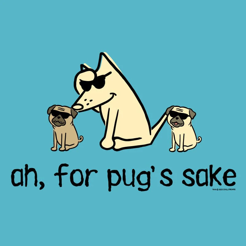 Ah, For Pug's Sake - Ladies T-Shirt V-Neck - Image 2