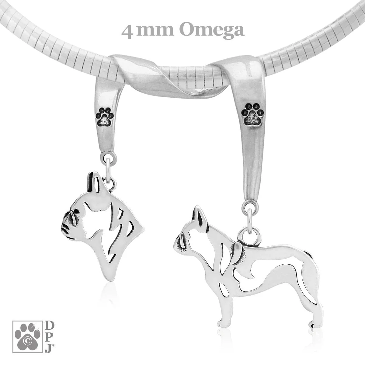 French Bulldog, Charm Holder, Necklace - Image 2