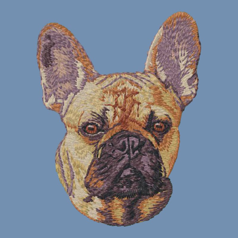 French Bulldog Embroidered Men's Denim Shirt - Image 4