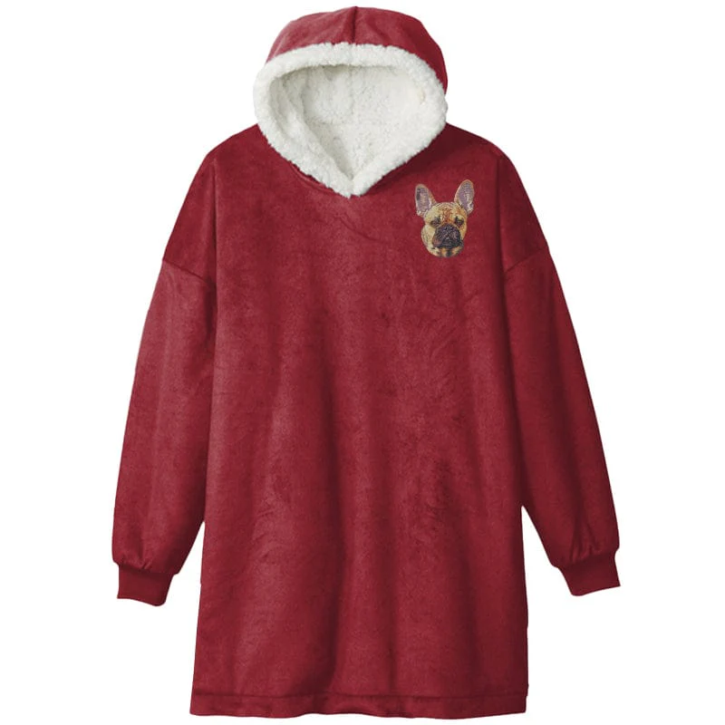 French Bulldog Embroidered Wearable Blanket - Image 15