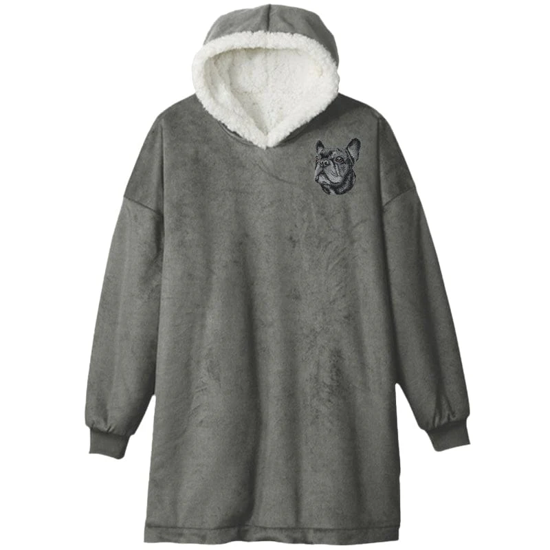 French Bulldog Embroidered Wearable Blanket - Image 3