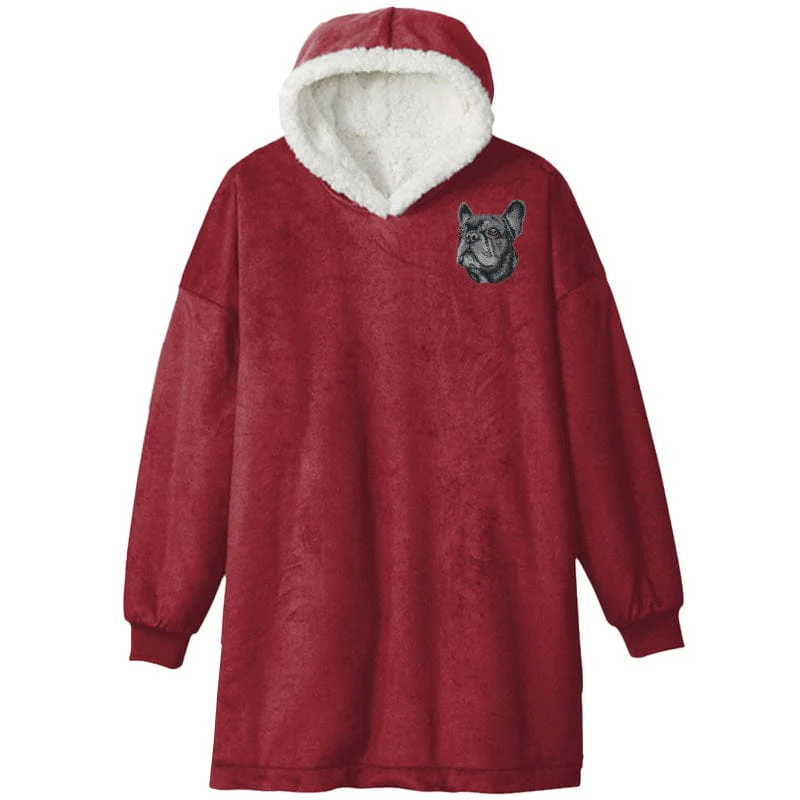 French Bulldog Embroidered Wearable Blanket - Image 7