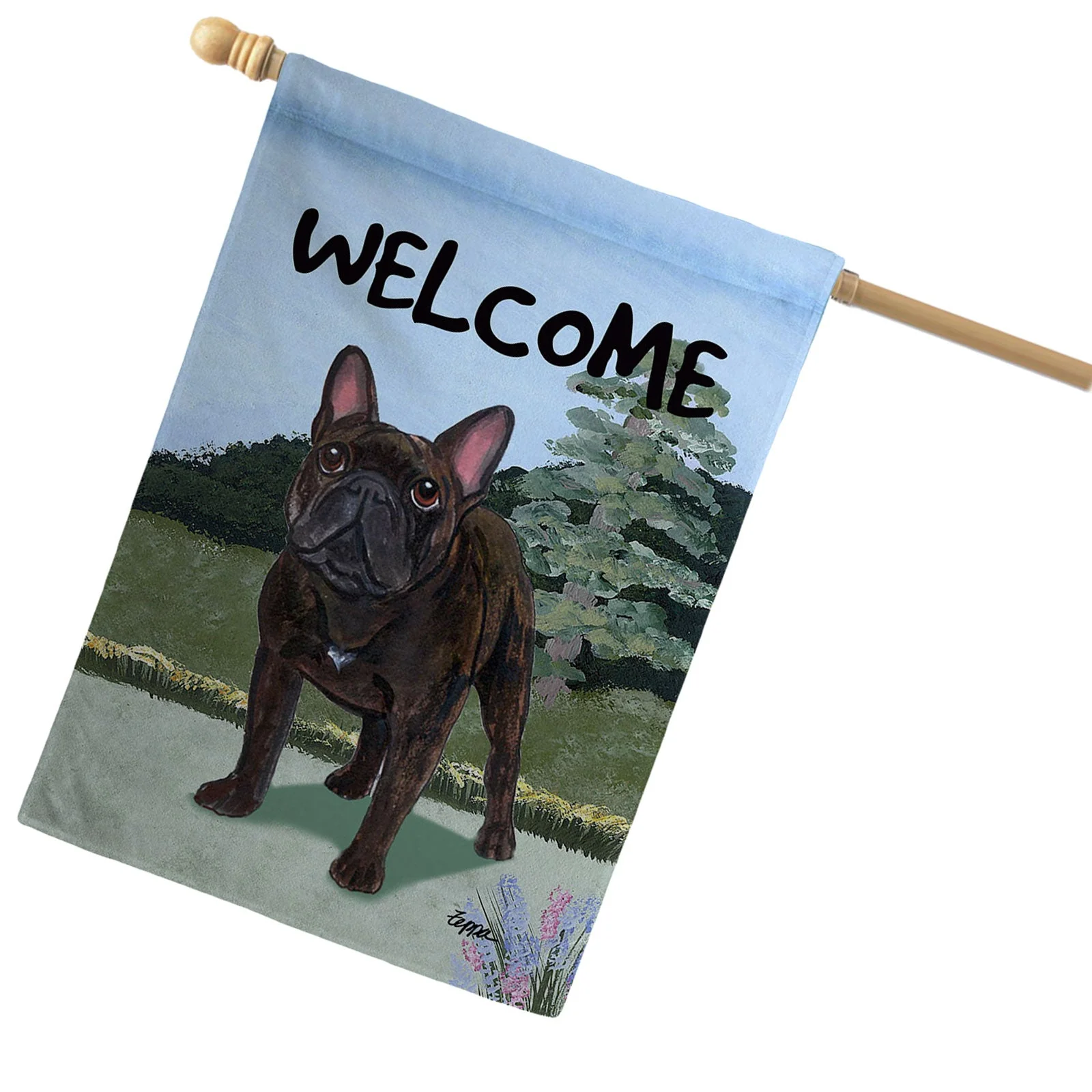 French Bulldog House Flag - Image 2