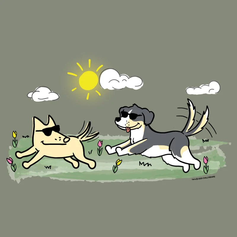 Frolicking Friends - Ladies Curvy V-Neck Tee - Image 2
