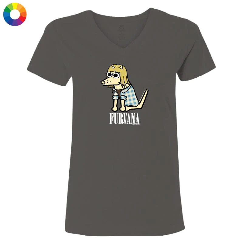 Furvana - Ladies T-Shirt V-Neck - Image 2