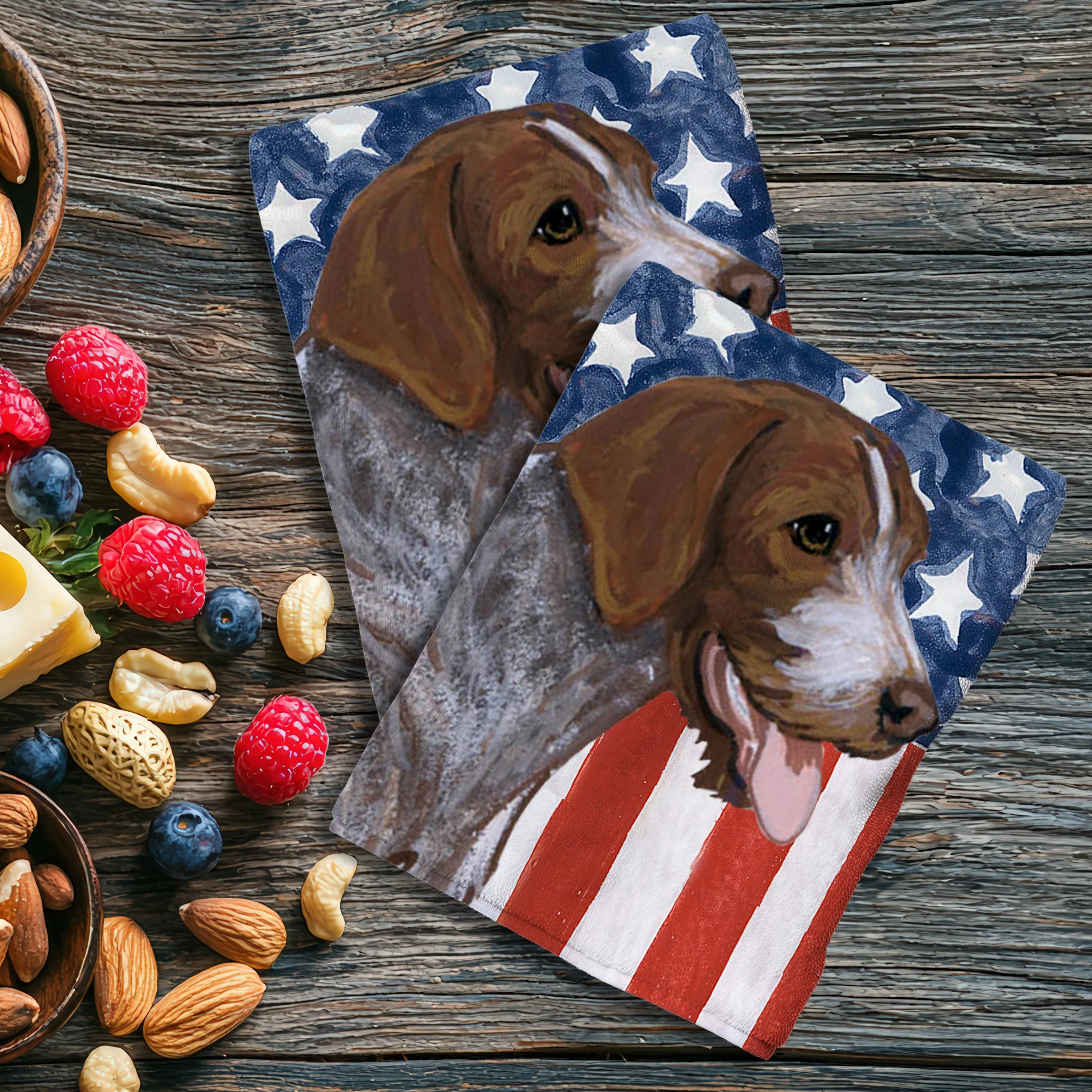 German Shorthaired Pointer Americana Kitchen Towel Set - Image 2