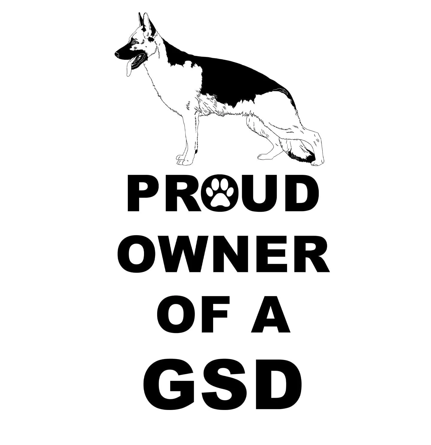 German Shepherd Dog Proud Owner - Adult Unisex T-Shirt - Image 2