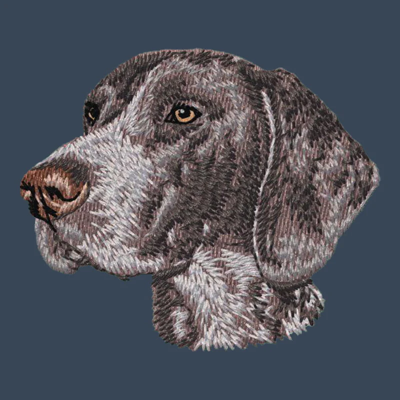 German Shorthaired Pointer Embroidered Women's Denim Shirt - Image 4