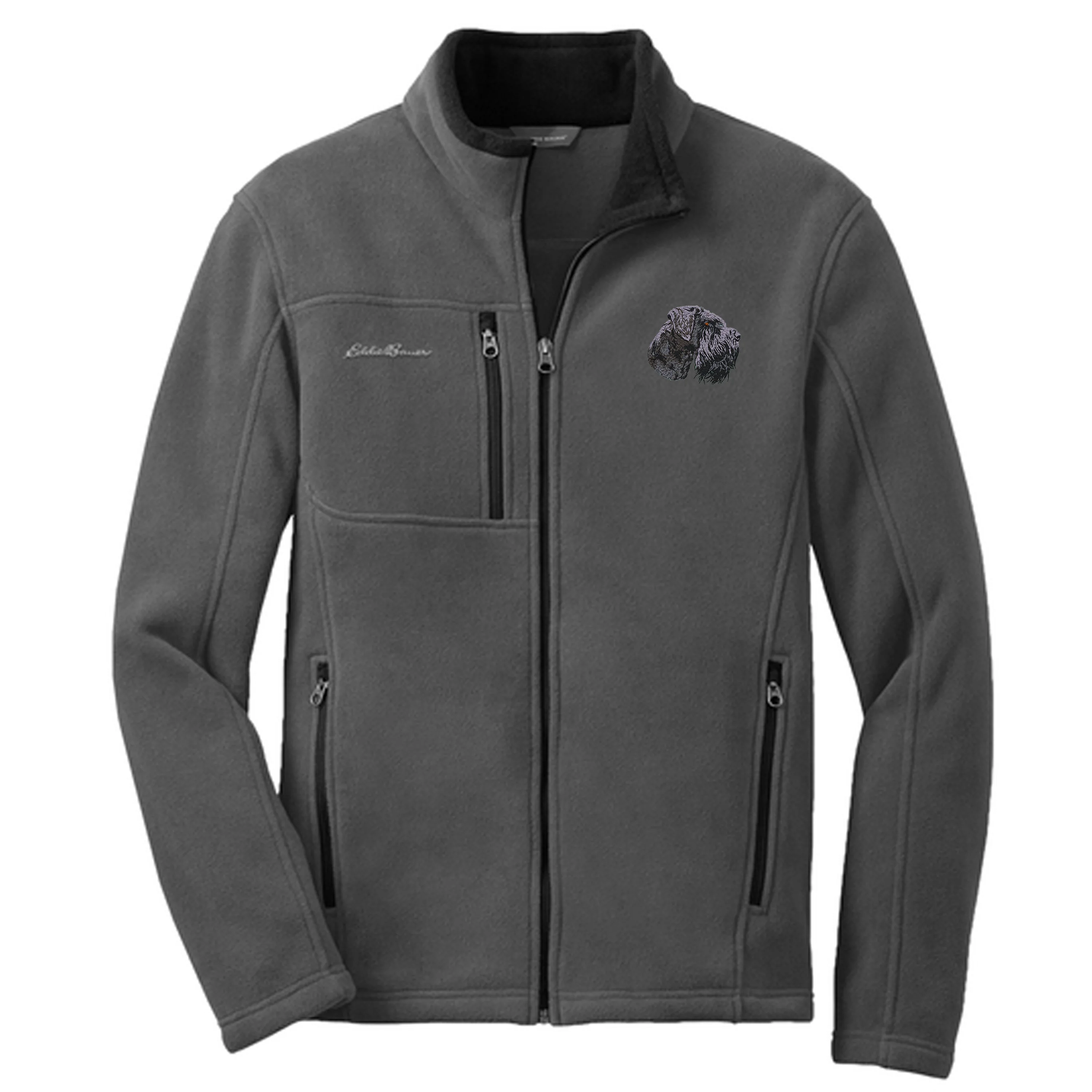 Giant Schnauzer Embroidered Men's Fleece Jacket