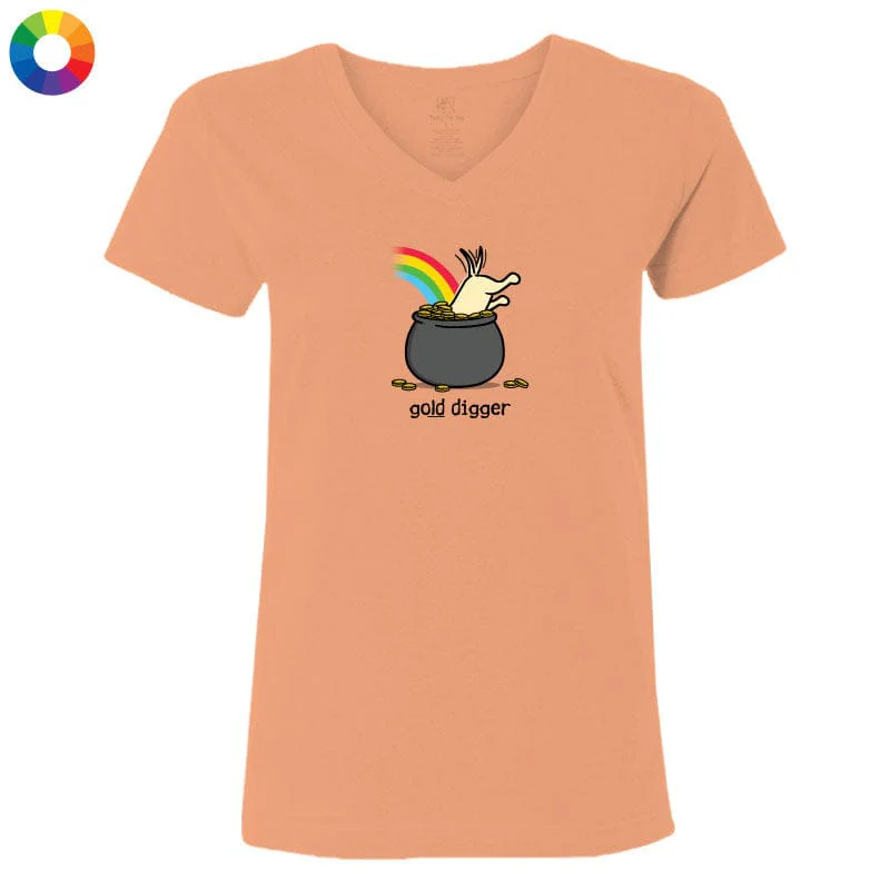 Gold Digger - Ladies T-Shirt V-Neck