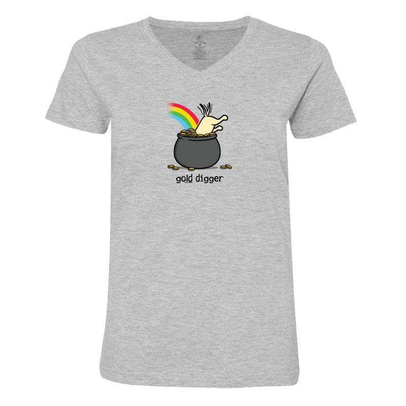 Gold Digger - Ladies T-Shirt V-Neck - Image 3