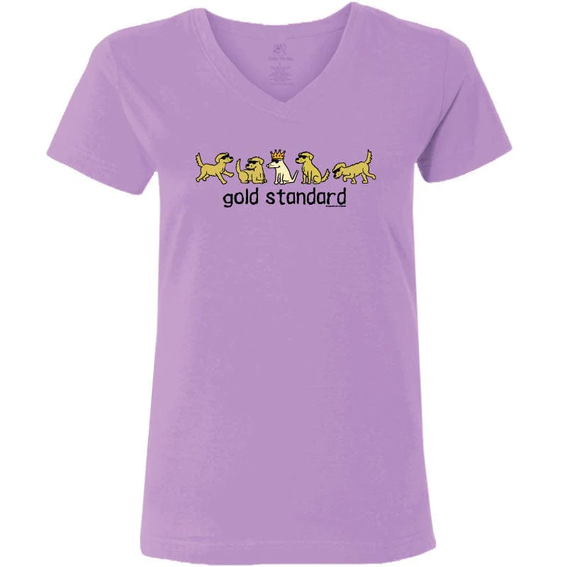 Gold Standard - Ladies T-Shirt V-Neck - Image 3
