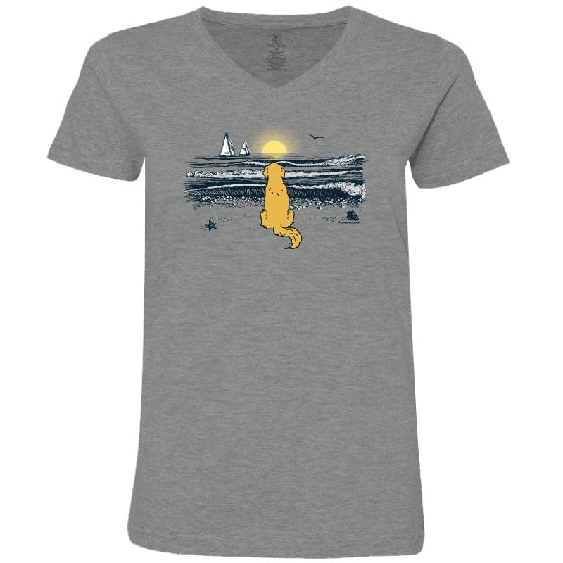 Golden Hour - Ladies T-Shirt V-Neck - Image 3