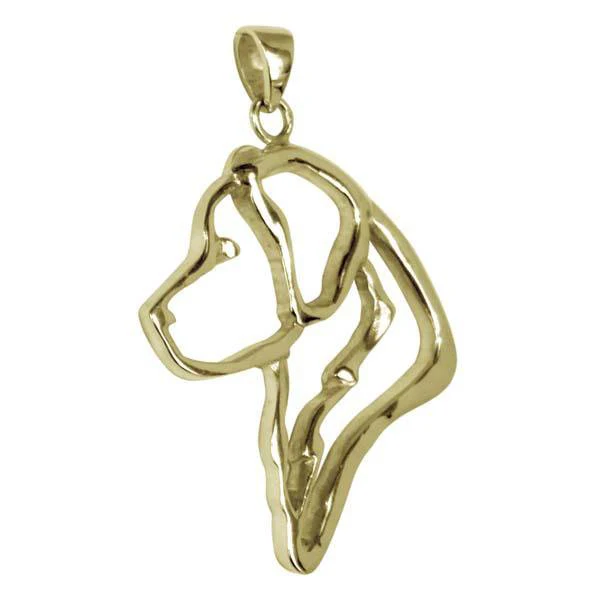 Golden Retriever 14K Gold Cut Out Pendant - Image 2