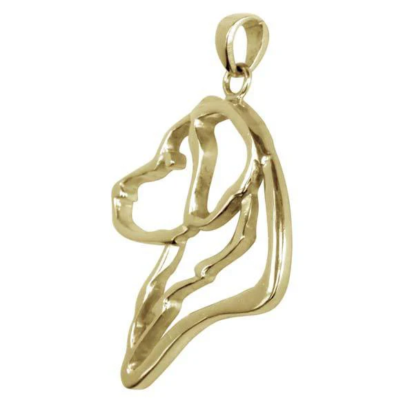 Golden Retriever 14K Gold Cut Out Pendant - Image 3